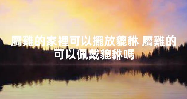 屬雞的家裡可以擺放貔貅 屬雞的可以佩戴貔貅嗎